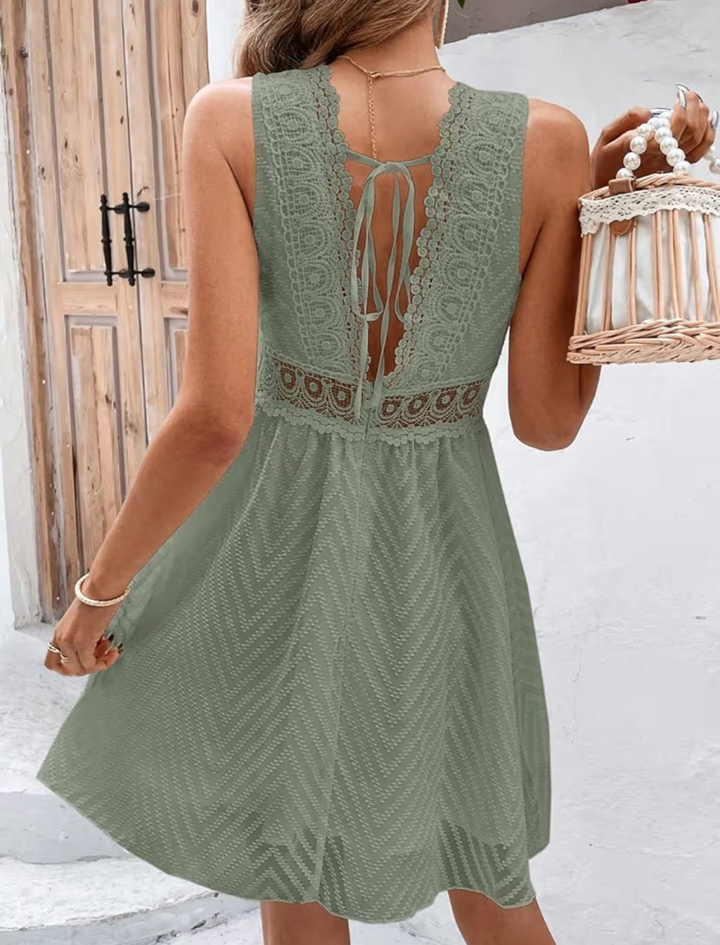 Vestido olivo casual corto