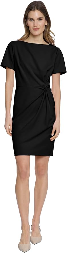 Vestido negro formal midi