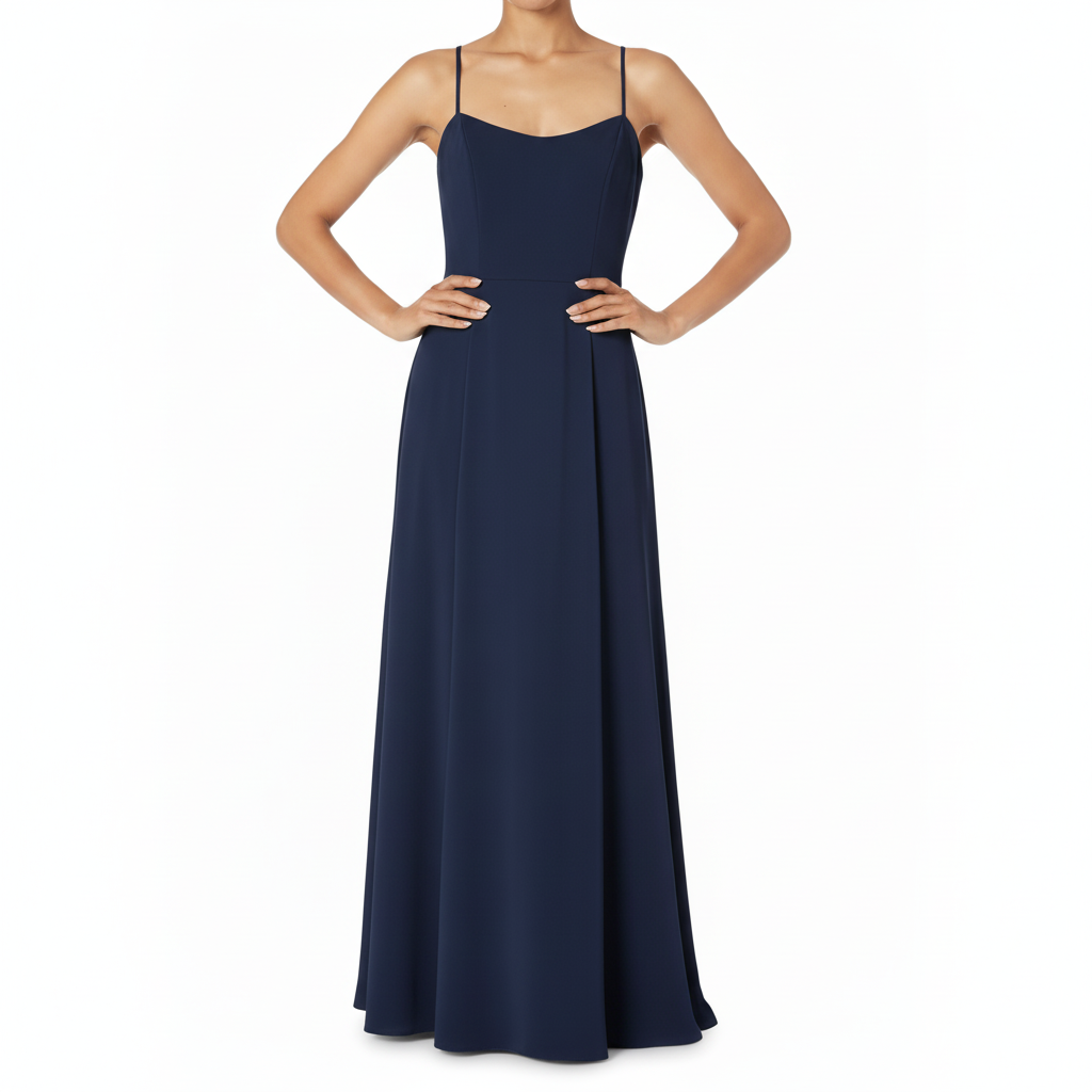 Vestido azul marino corte A