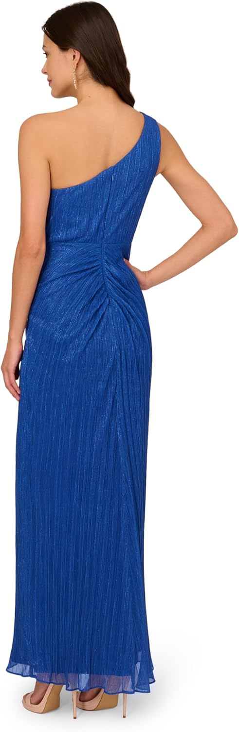 Vestido azul rey una manga brillante