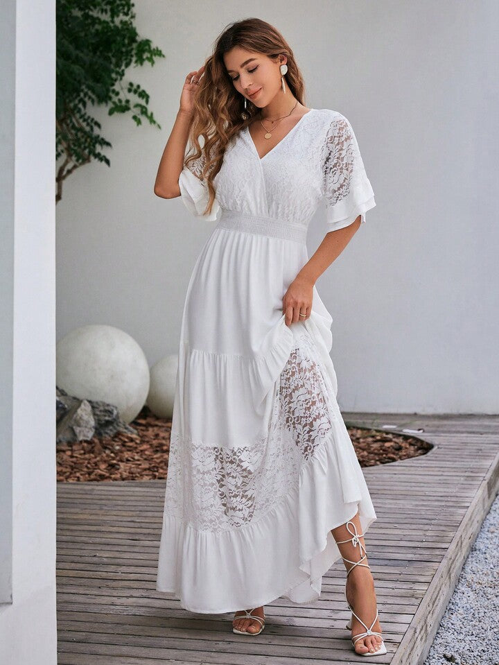 Vestido blanco casual  manga corta