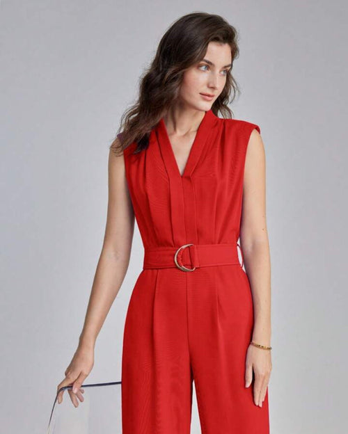 Enterizo formal rojo