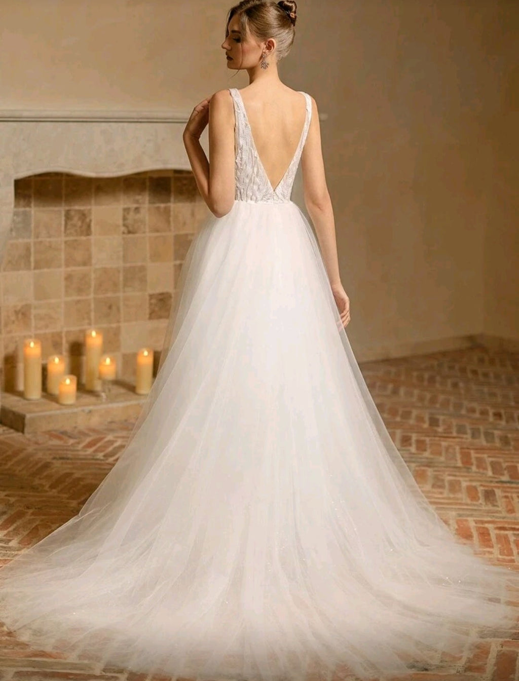 Vestido de Novia "Destello Celestial" con Tul Brillante