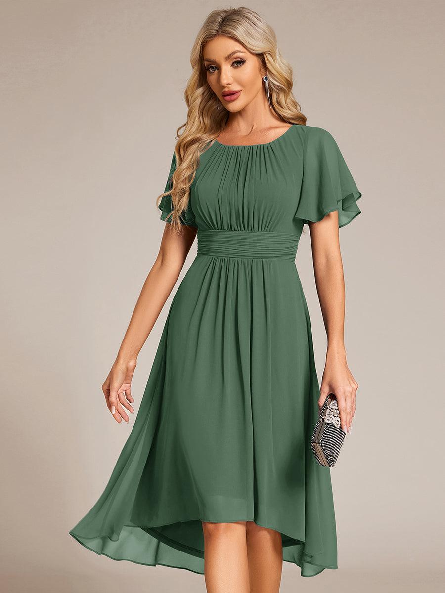 Vestido verde oliva formal midi