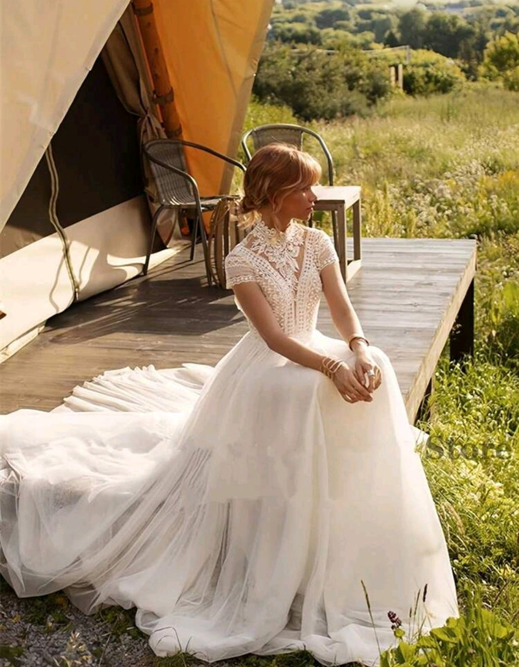 Vestido de Novia "Vintage Grace" de Estilo Bohemio