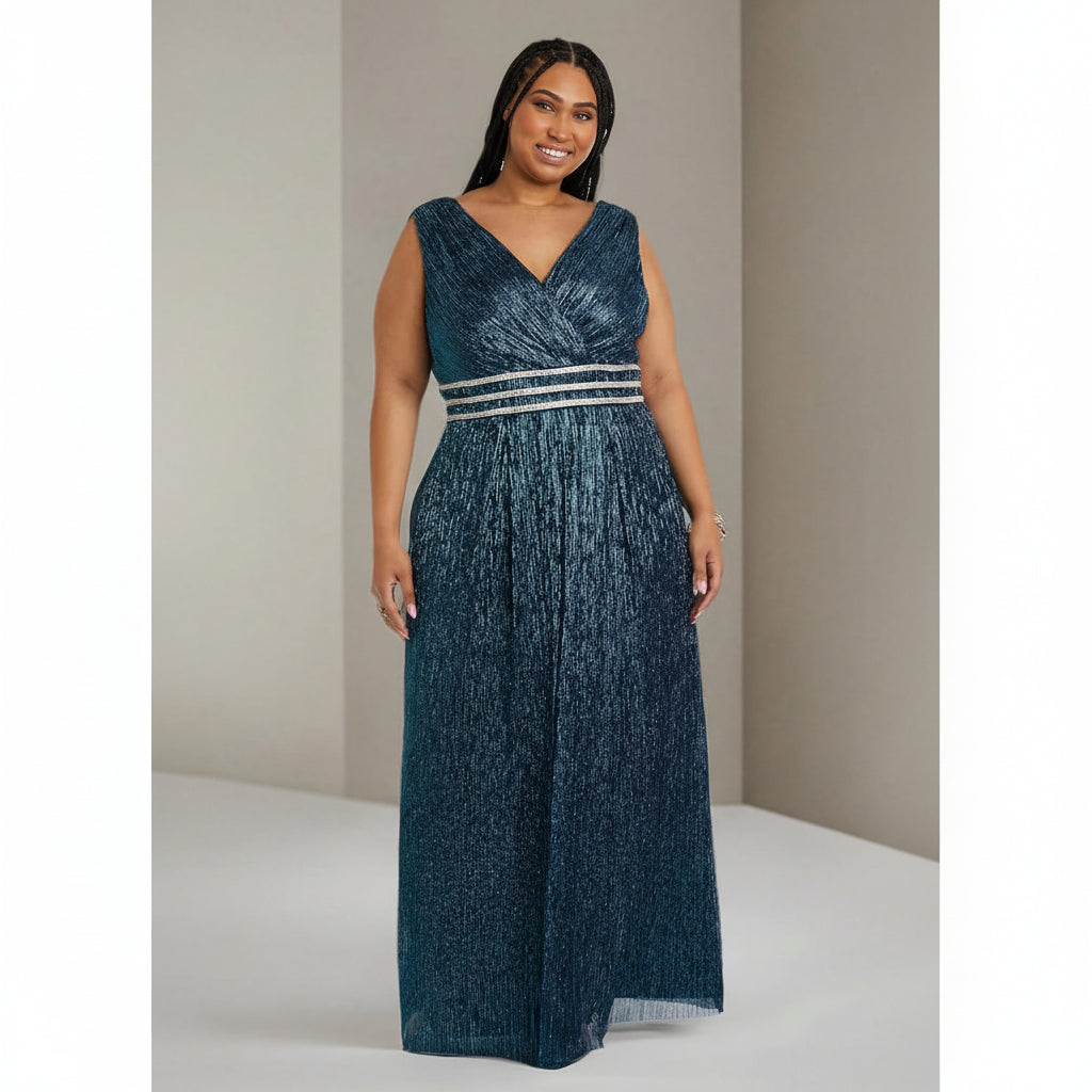 Vestido turquesa tornasol