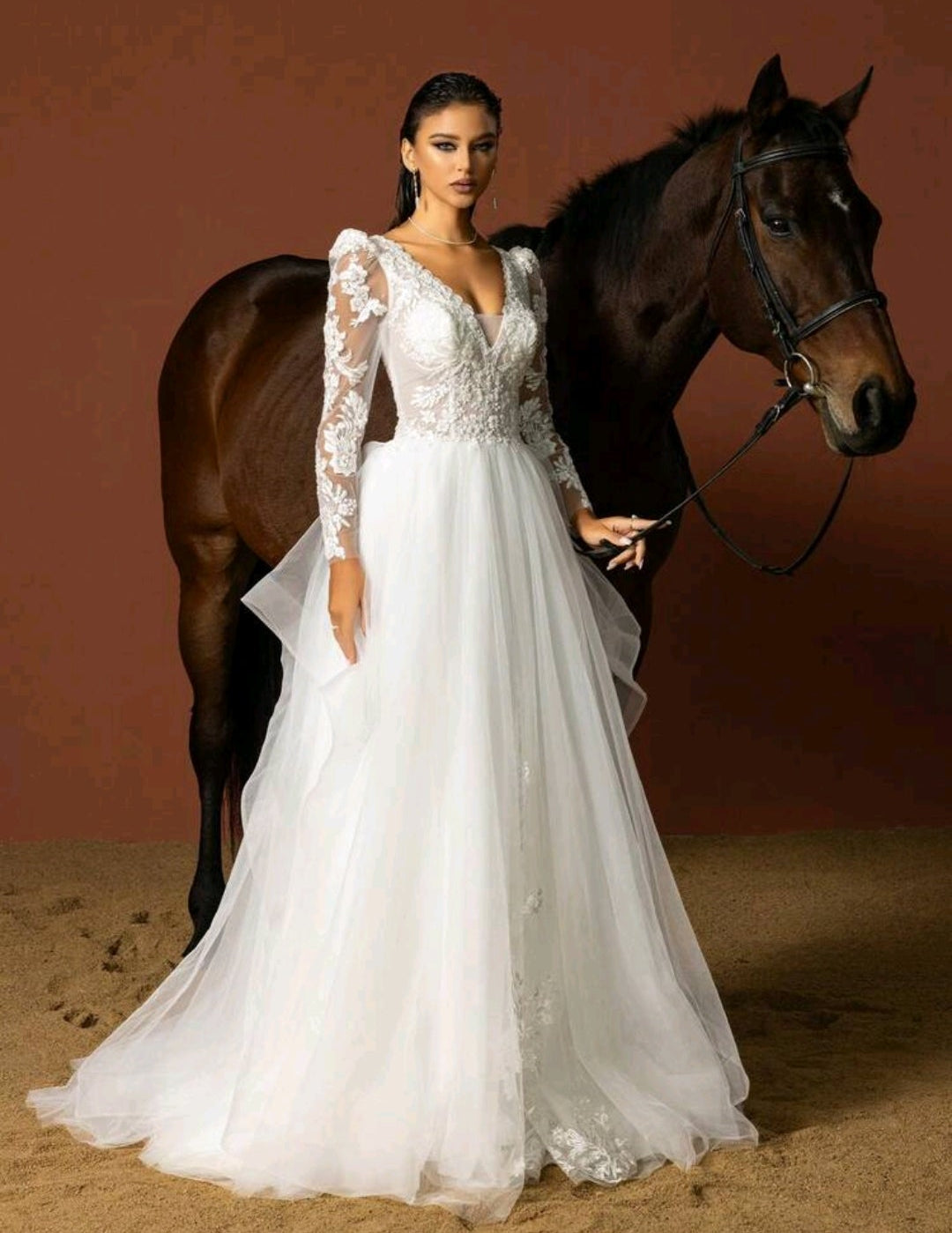 Vestido de Novia "Encanto Galante" – Tulle y Encaje Floral