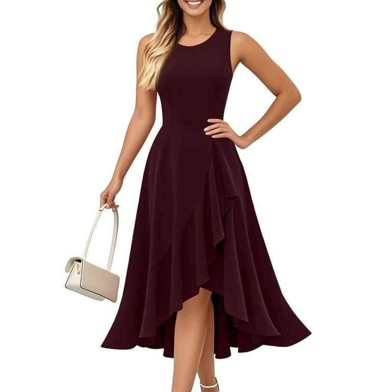 Vestido vino formal midi