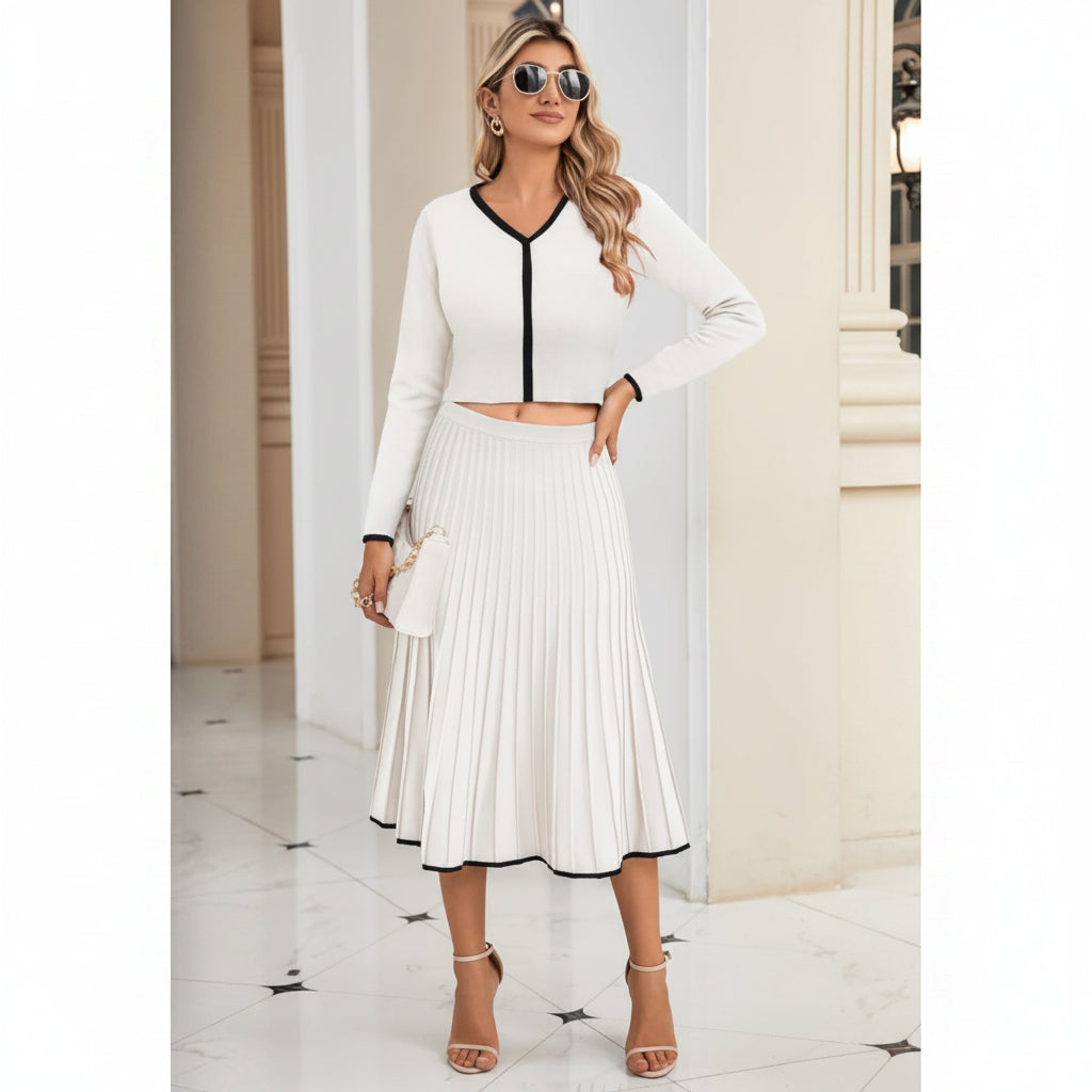 Conjunto blanco falta y sueta