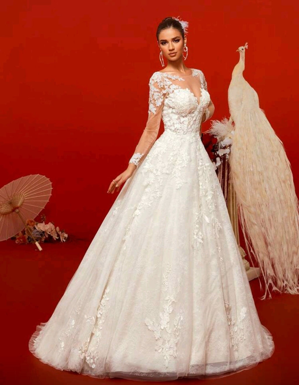 Vestido manga larga diseño clásico contemporáneo