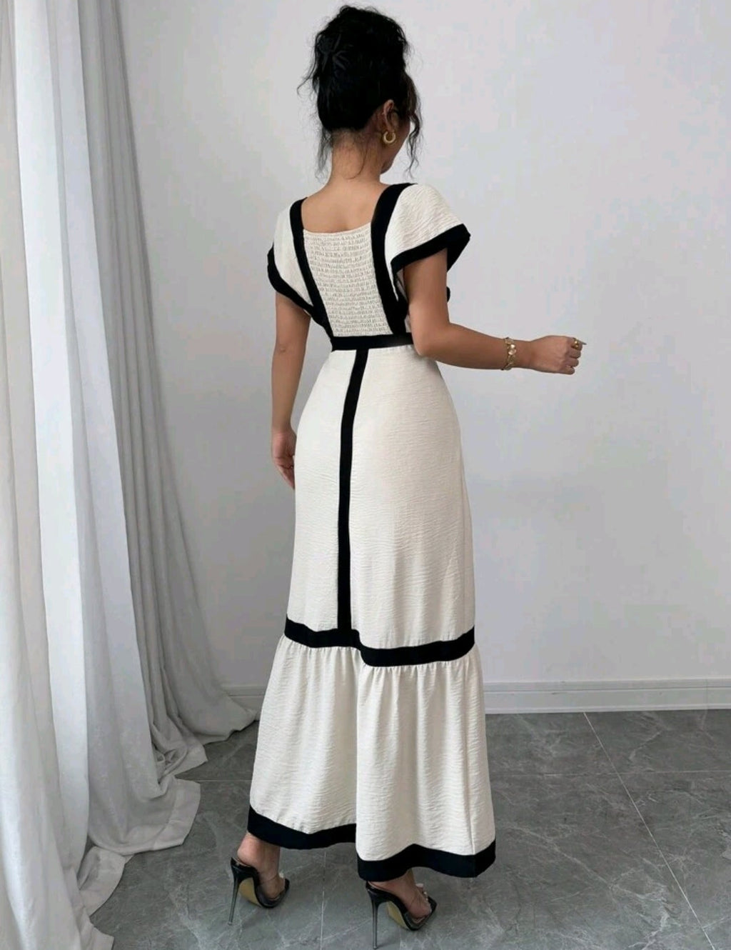 Vestido casual manga corta