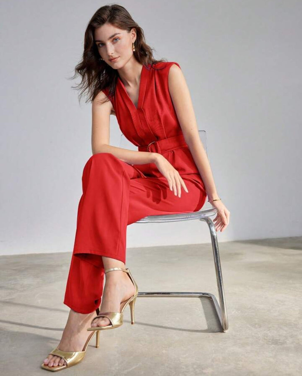 Enterizo formal rojo