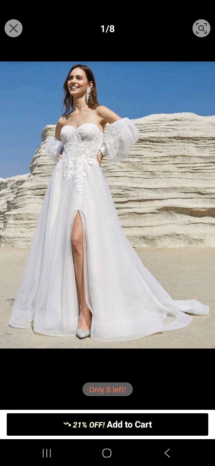 Vestido de Novia "Ethereal Romance" – Corset de Encaje y Mangas Bishop