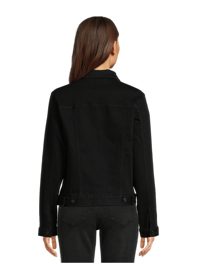 Jacket negra denim stretch