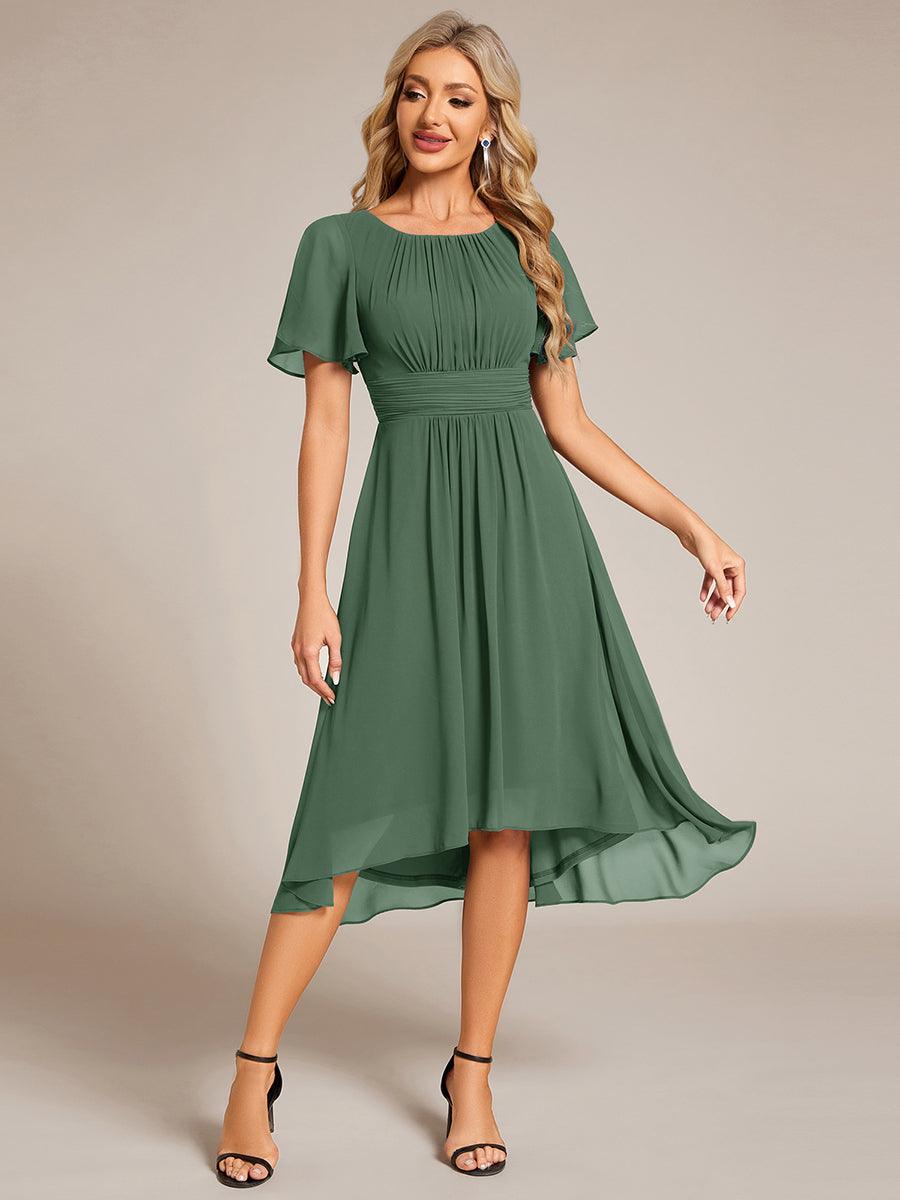 Vestido verde oliva formal midi