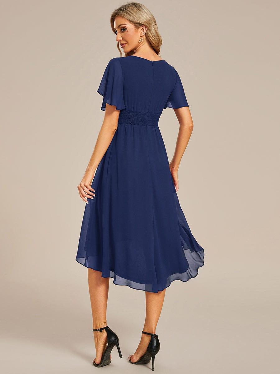 Vestido azul marino formal midi