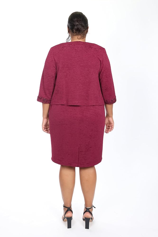 Vestido vino 2 piezas midi
