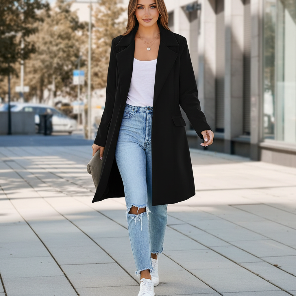 Cardigan negro semi-formal