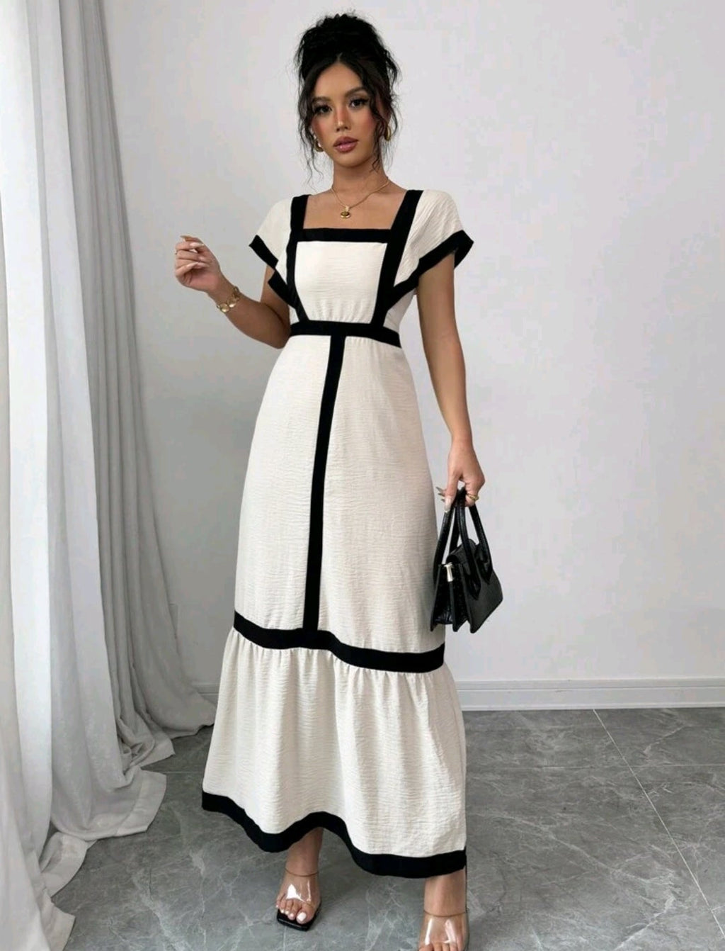 Vestido casual manga corta