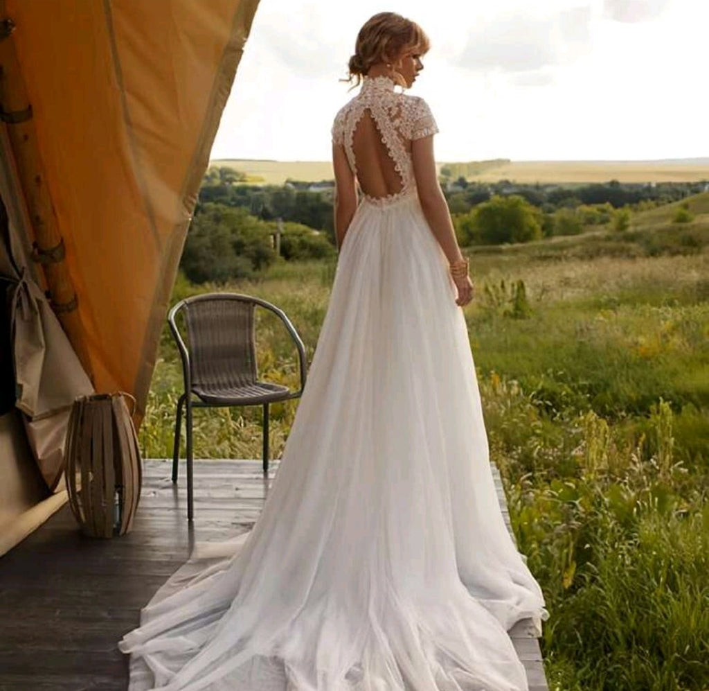 Vestido de Novia "Vintage Grace" de Estilo Bohemio