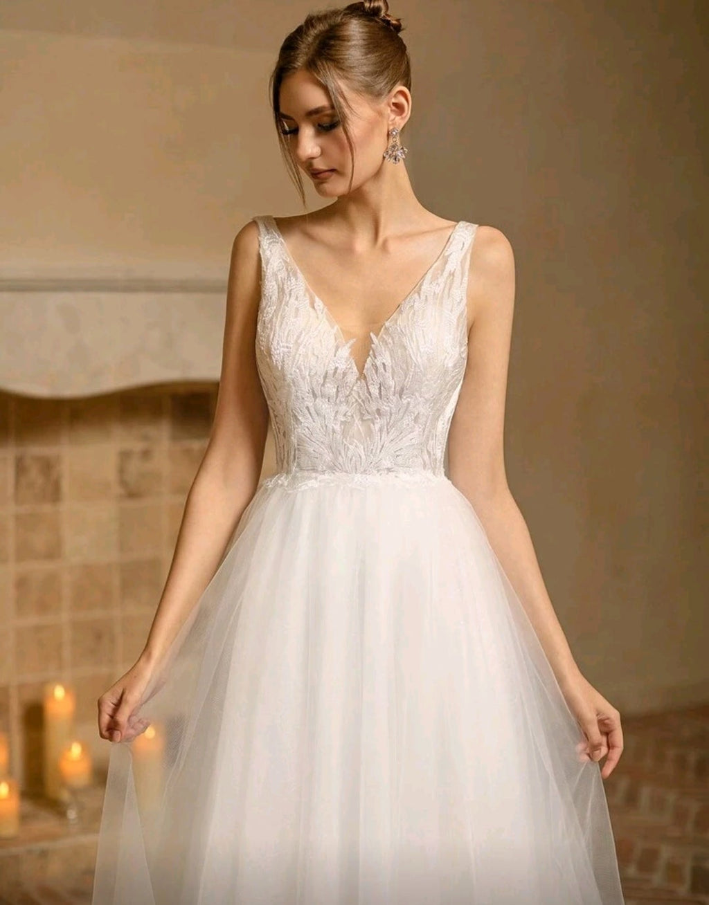 Vestido de Novia "Destello Celestial" con Tul Brillante