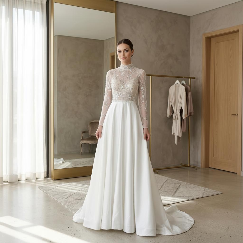 Vestido de Novia: Elegancia Atemporal y Brillo Sublime