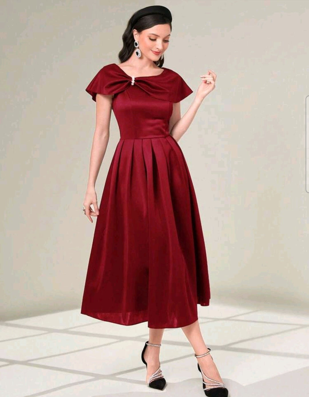 Vestido vino midi