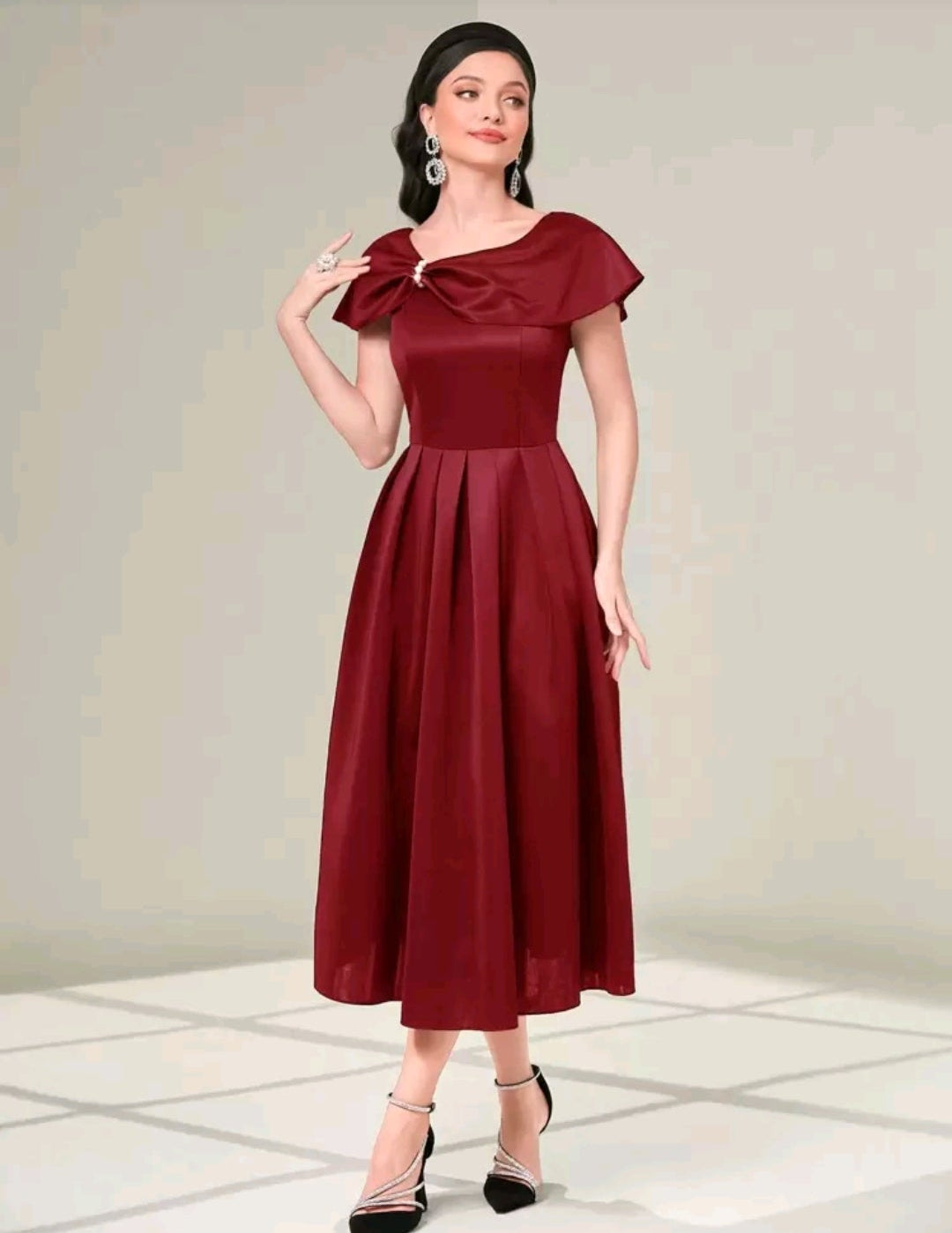 Vestido vino midi