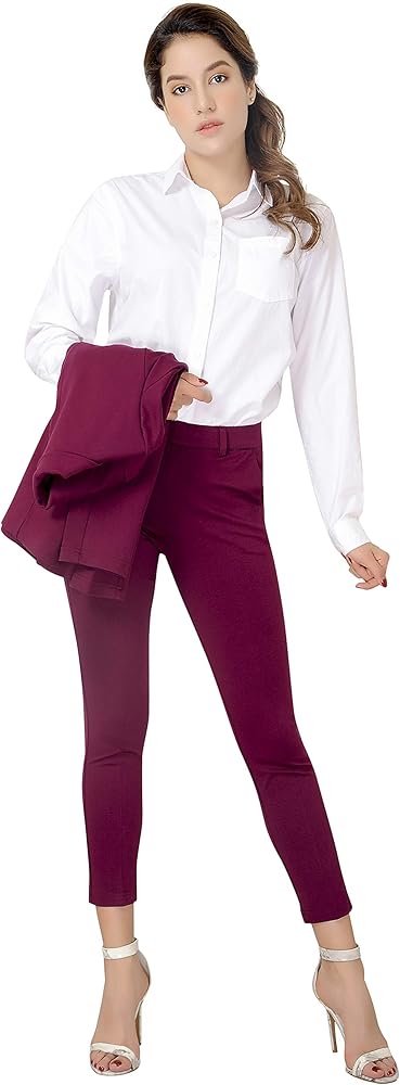 Traje formal vino 2 piezas stretch