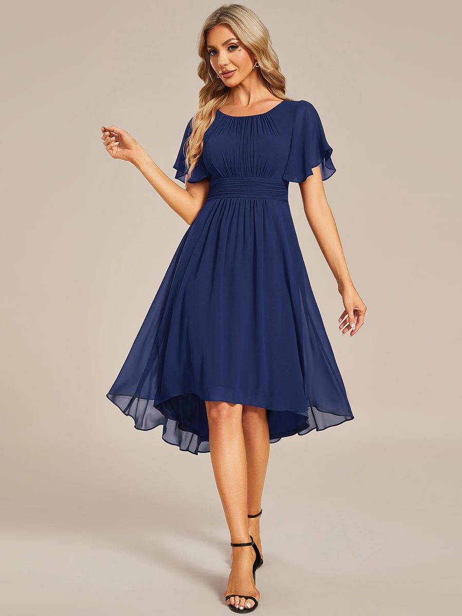 Vestido azul marino formal midi