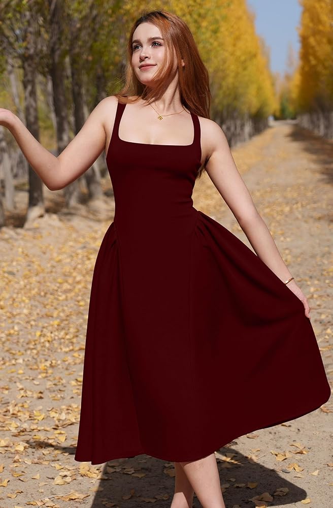 Vestido formal borgoña corte A