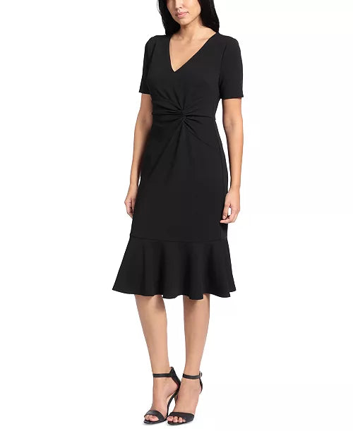Vestido negro formal midi