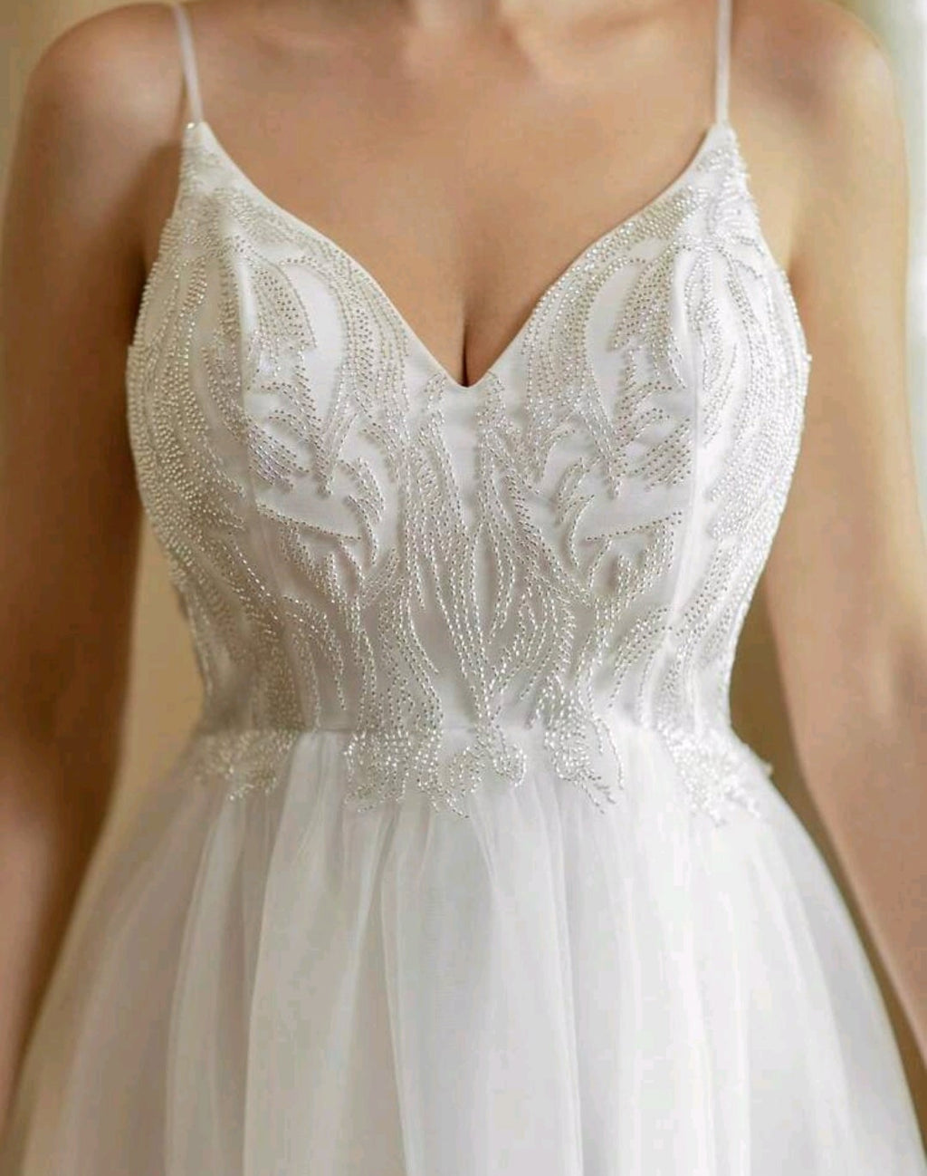 Vestido de Novia – Silueta A-Line con Corpiño Bordado