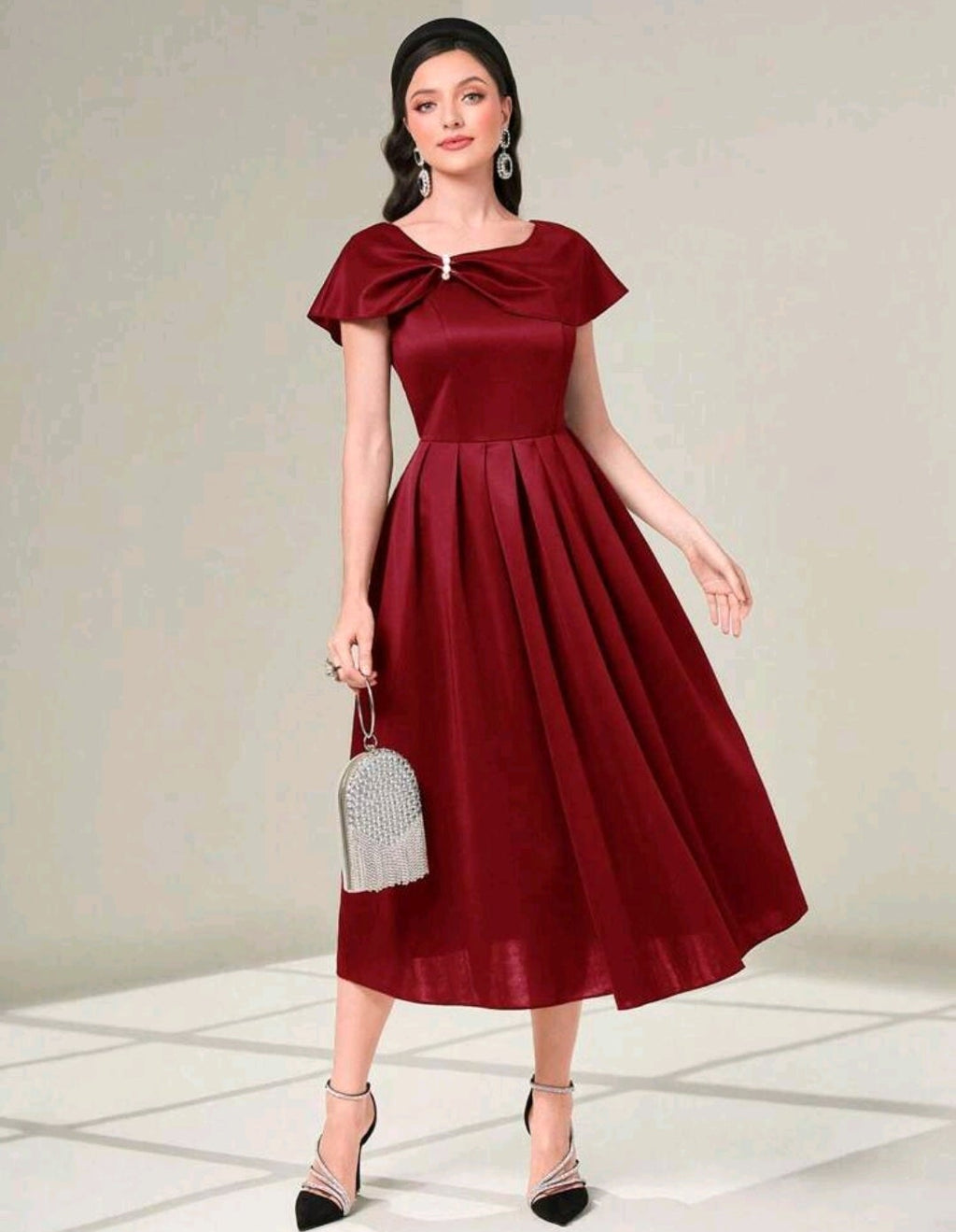 Vestido vino midi