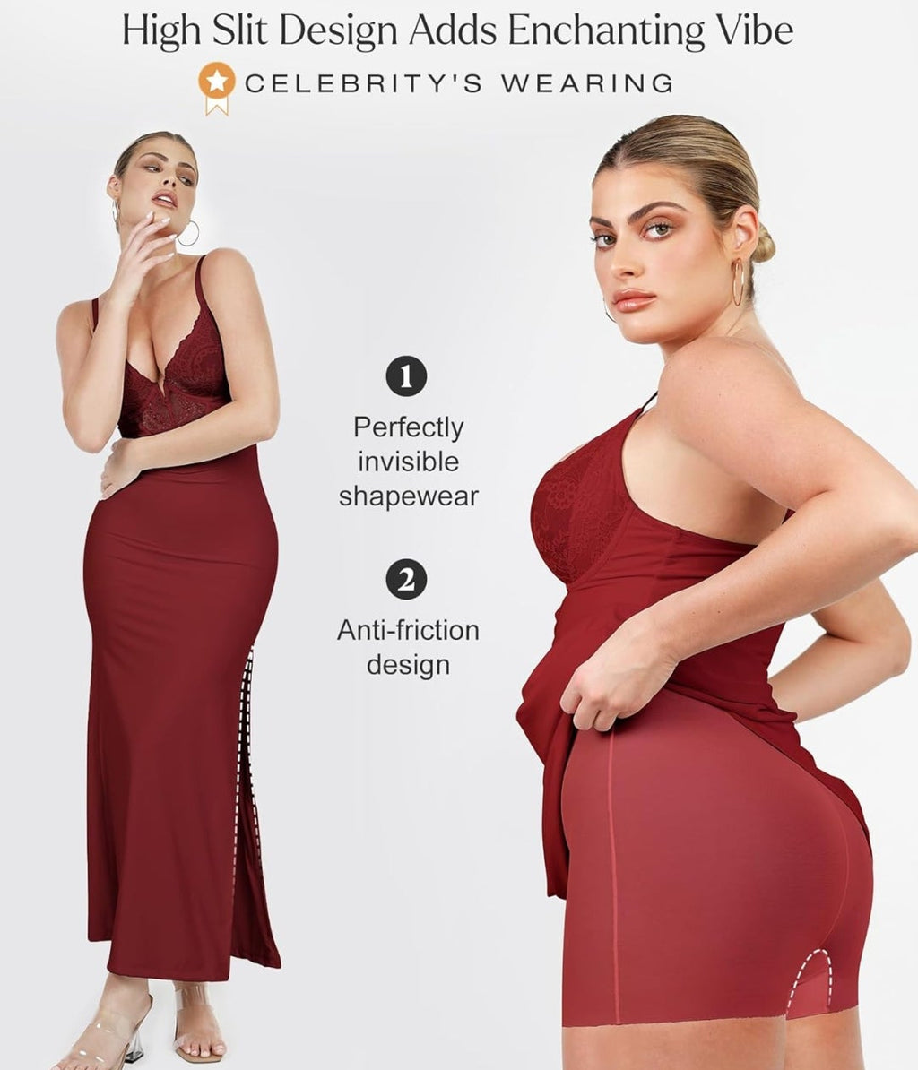 Vestido vino rojizo con faja incluida