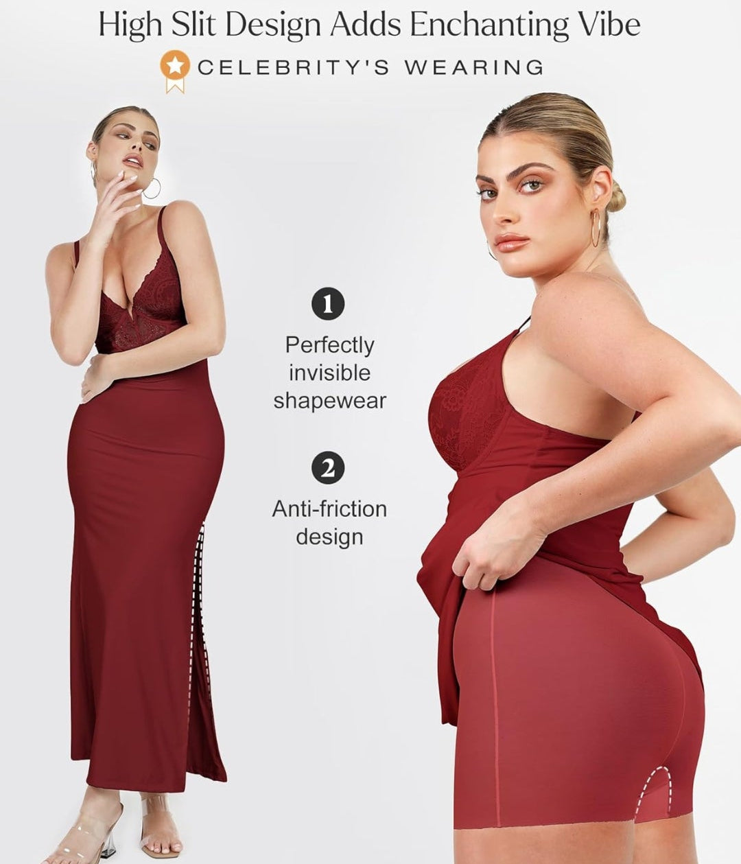 Vestido vino rojizo con faja incluida