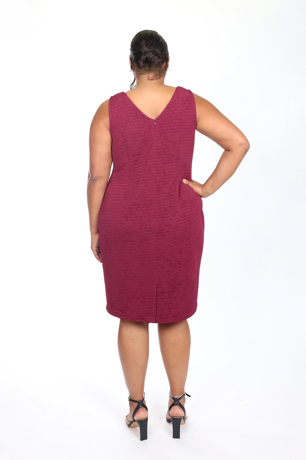 Vestido vino 2 piezas midi