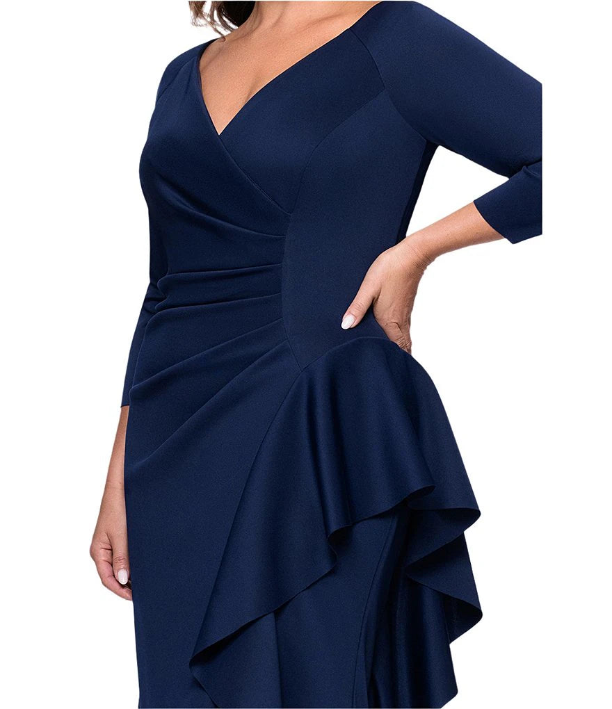 Vestido azul marino manga 3/4