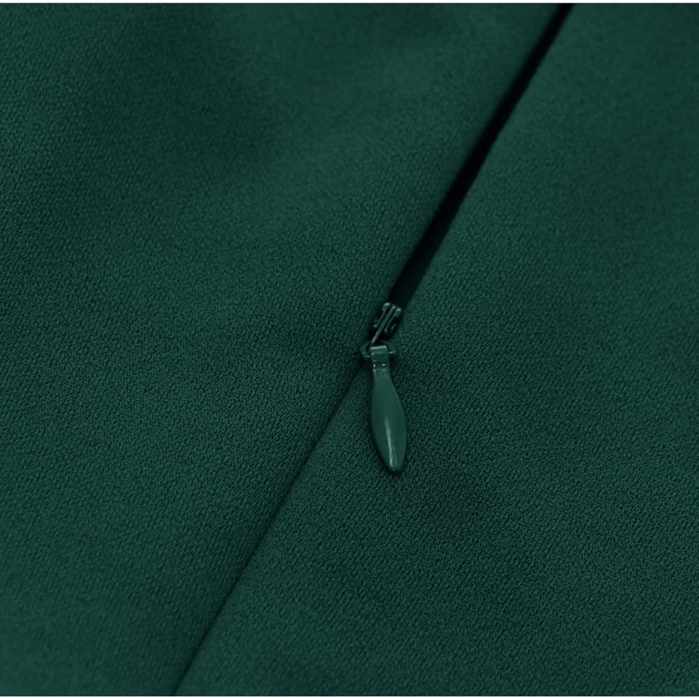 Vestido verde esmeralda formal midi