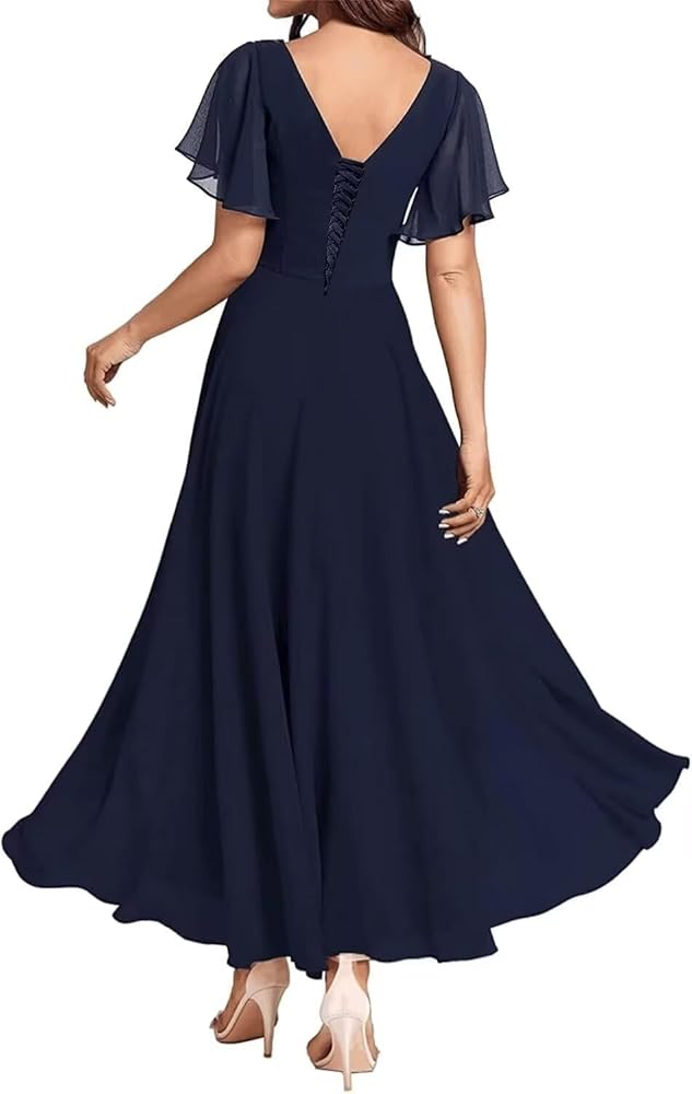 Vestido verde grisáceo claro midi