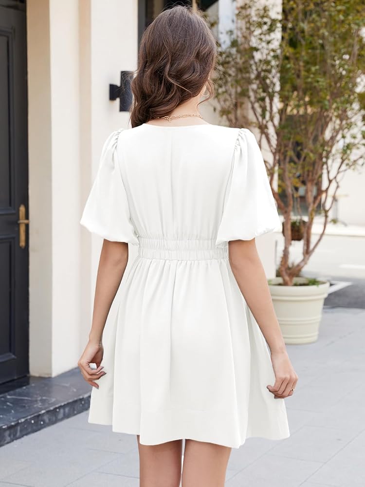 Vestido blanco casual corto