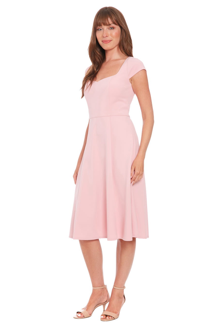 Vestido palo rosa formal midi