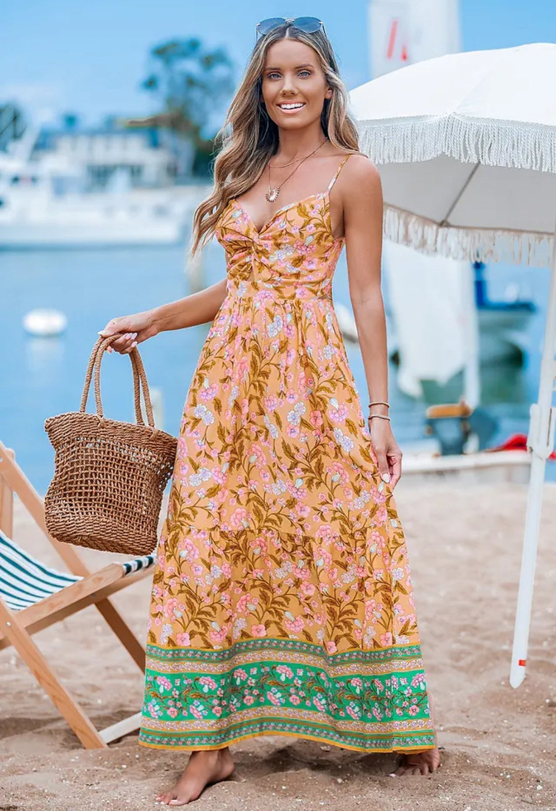 Vestido casual espalda semi abierta