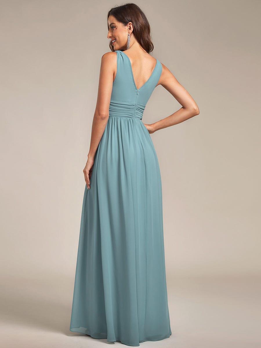 Vestido aqua tirante grueso corte A