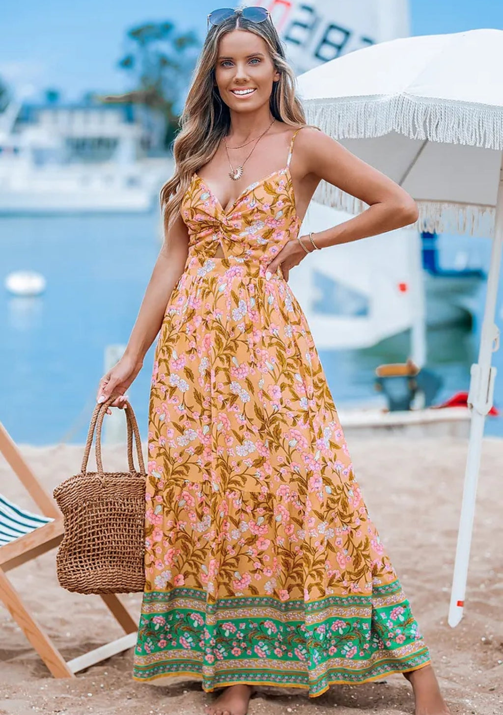 Vestido casual espalda semi abierta