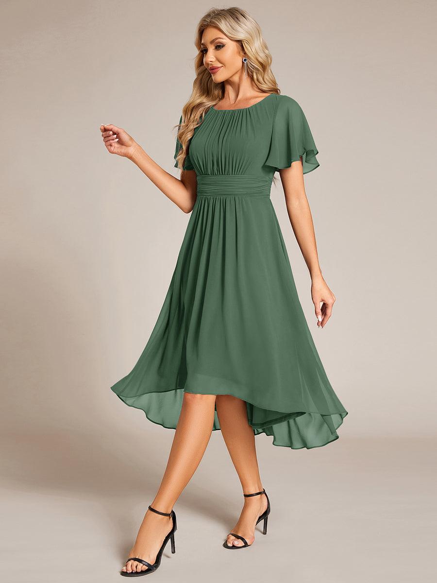 Vestido verde oliva formal midi