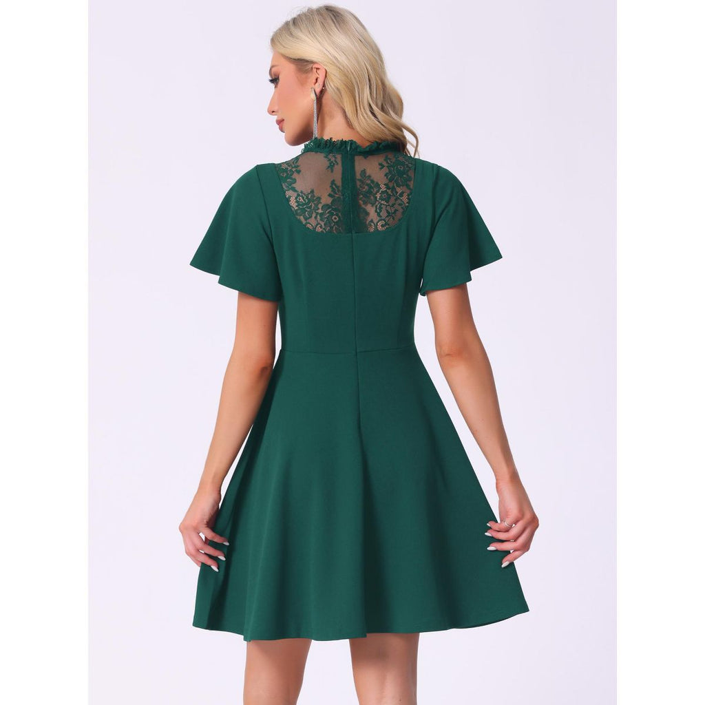Vestido verde esmeralda corte A