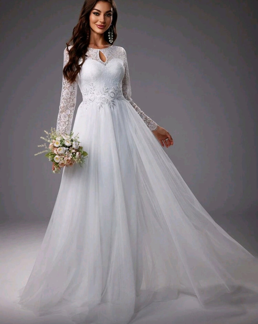 Vestido de Novia "Elegancia Atemporal" - Encaje y Tul
