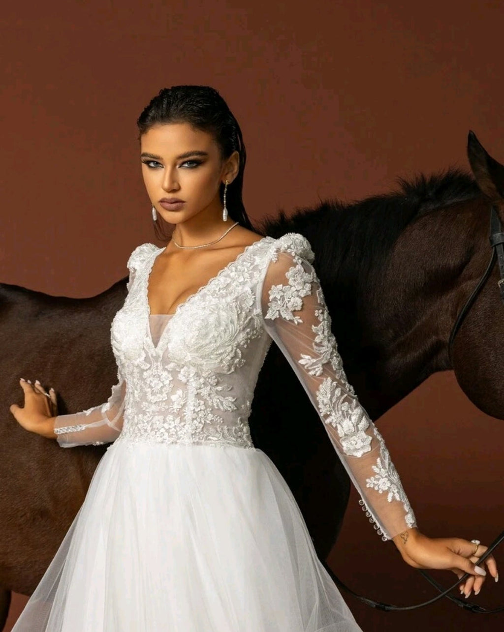 Vestido de Novia "Encanto Galante" – Tulle y Encaje Floral