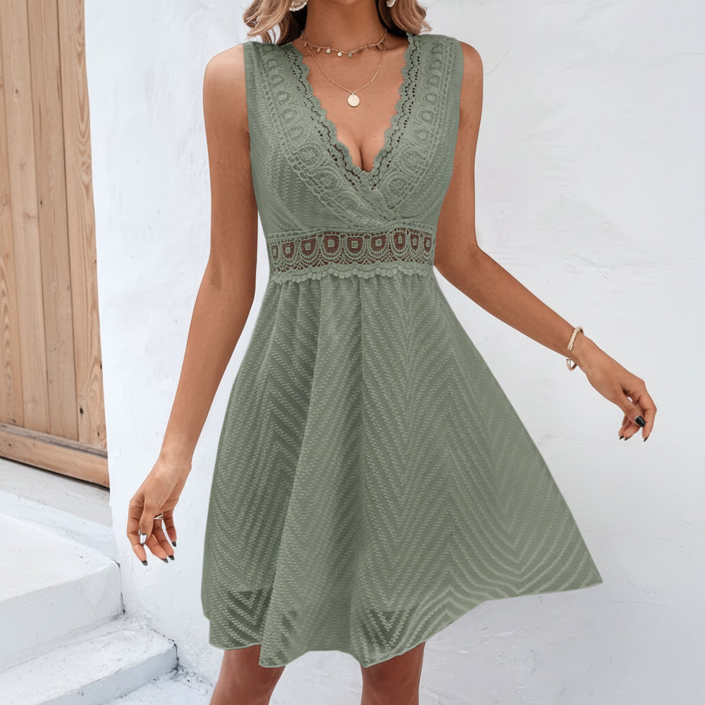 Vestido olivo casual corto